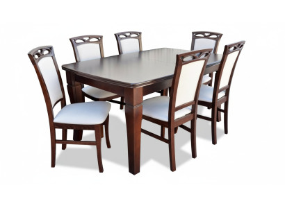 Dining room wooden tables dining set chair group new table 6 design chairs 7-piece set