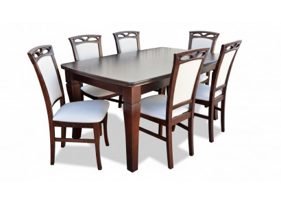 Dining room wooden tables dining set chair group new table 6 design chairs 7-piece set