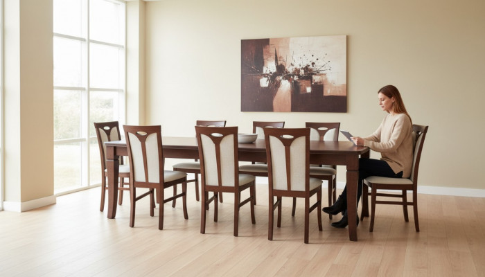 Complete dining set 12 chairs dining room set dining group wood table tables 13-piece set