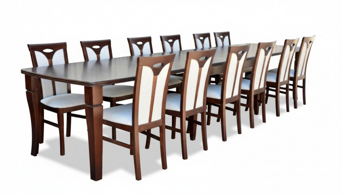 Complete dining set 12 chairs dining room set dining group wood table tables 13-piece set