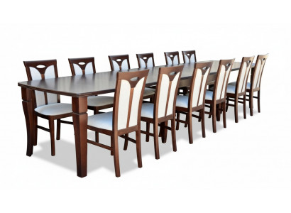 Complete dining set 12 chairs dining room set dining group wood table tables 13-piece set