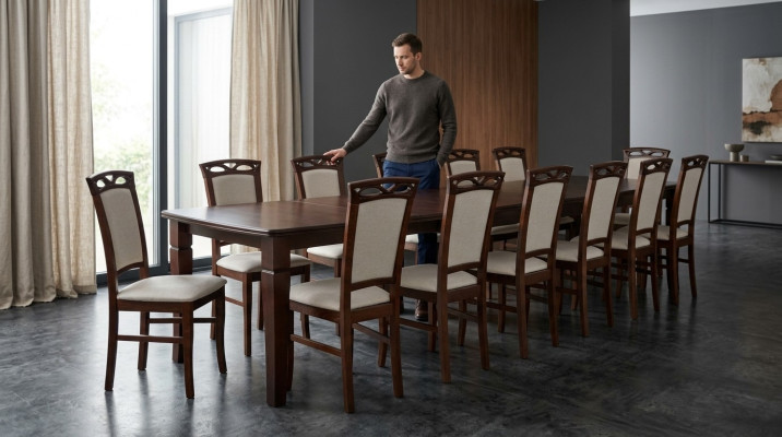 Dining Table 12 x Chairs Dining Room Set Dining Group Modern Chairs Table Tables 13-piece set.