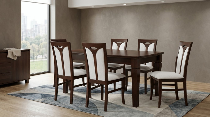 Dining set dining table 6 x chair set classic table dining group 7-piece set.