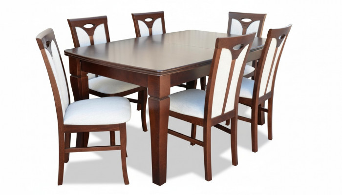 Dining set dining table 6 x chair set classic table dining group 7-piece set.