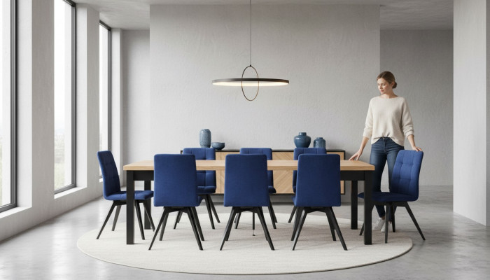 Armchairs Dining Table Wood Dining Room Suite 6x Chair Set Chairs 7-piece Set