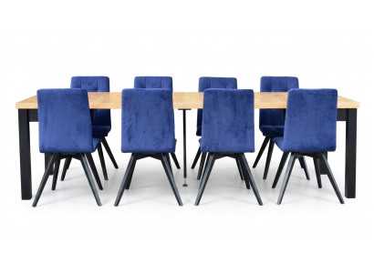Armchairs Dining Table Wood Dining Room Suite 6x Chair Set Chairs 7-piece Set