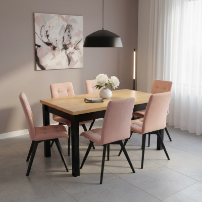 Luxury dining room set design 7-piece: Table + 6 chairs, armchairs, furniture