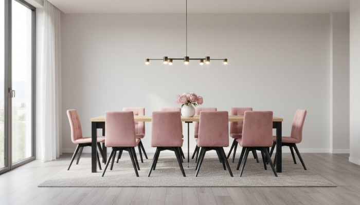 Modern dining room furniture dining table + 6 chairs complete set 7-piece set group