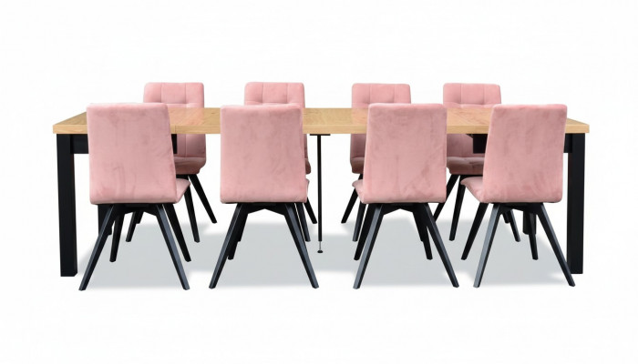 Modern dining room furniture dining table + 6 chairs complete set 7-piece set group