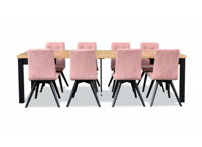 Modern dining room furniture dining table + 6 chairs complete set 7-piece set group