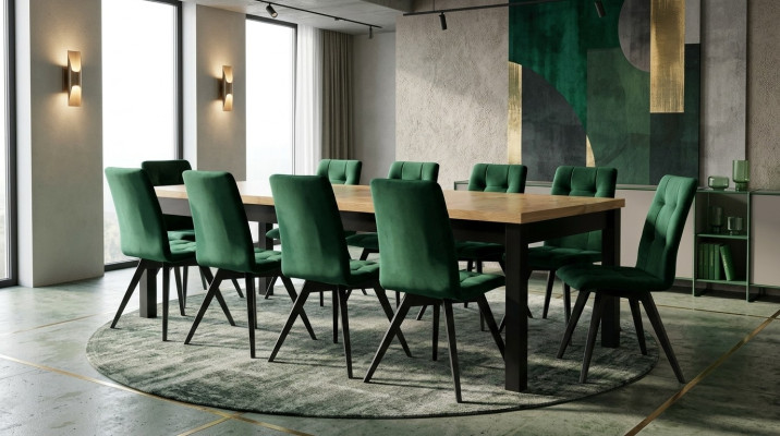 Dining Room Set Luxury Table 6x Chairs Dining Chairs Suite 7-piece Group New