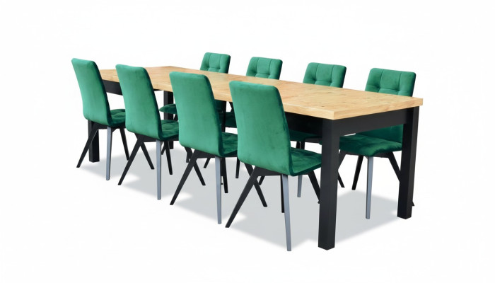 Dining Room Set Luxury Table 6x Chairs Dining Chairs Suite 7-piece Group New