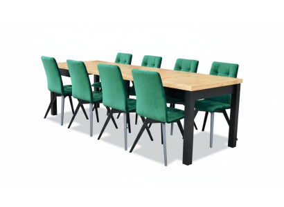 Dining Room Set Luxury Table 6x Chairs Dining Chairs Suite 7-piece Group New