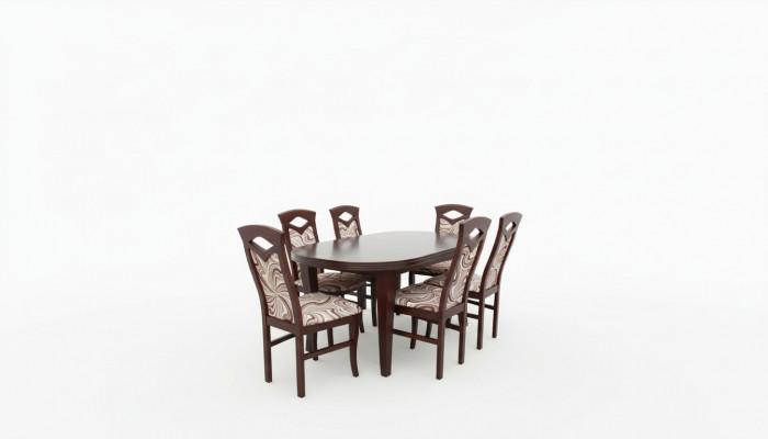 Modern 7-piece dining room set classic table with 6 chairs chair group