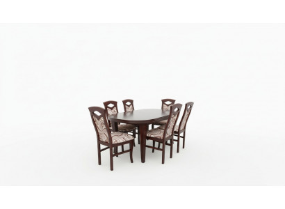 Modern 7-piece dining room set classic table with 6 chairs chair group