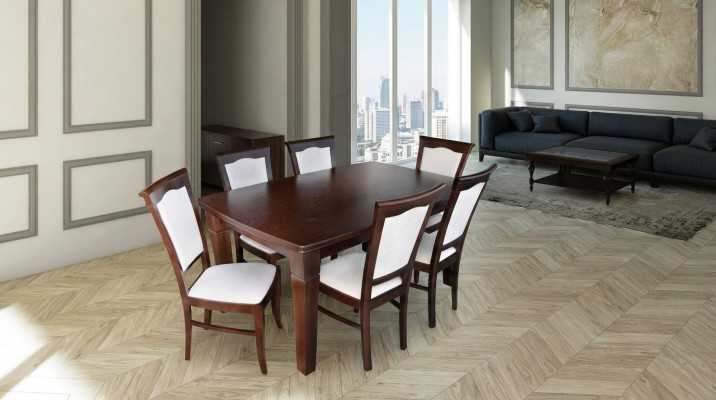 Complete dining set 7-piece. Dining room set modern table 6x chairs chair