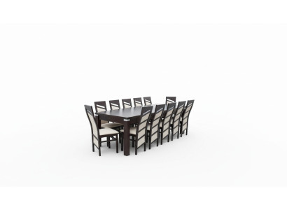 Complete set dining table chair 12x chairs dining room dining set wood tables 13-piece