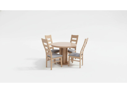 Dining table with 4 chairs dining set wooden table 5-piece group assembly
