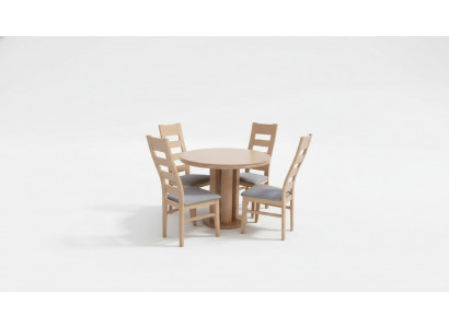 Dining table with 4 chairs dining set wooden table 5-piece group assembly