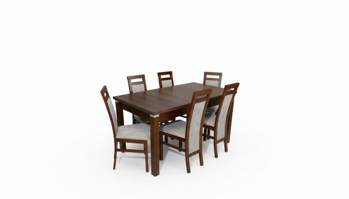 Complete Set Dining Table + 6 Chairs Dining Room Set Wood Dining Group Tables Table 7-piece