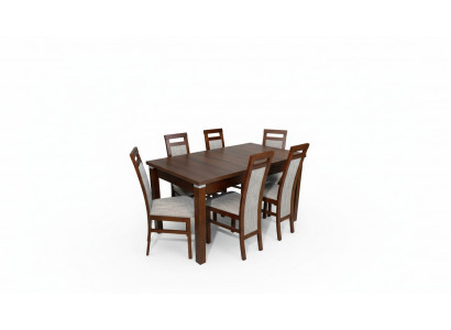 Complete Set Dining Table + 6 Chairs Dining Room Set Wood Dining Group Tables Table 7-piece