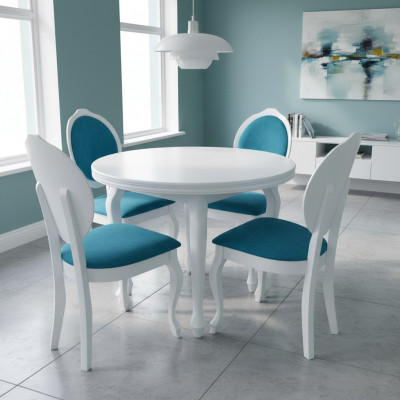 Dining table + 4 chairs dining room set dining group classic table 5-piece set chair new