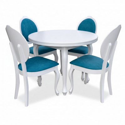 Dining table + 4 chairs dining room set dining group classic table 5-piece set chair new
