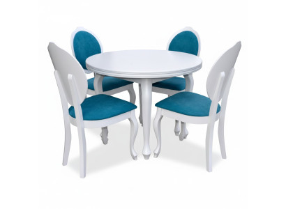 Dining table + 4 chairs dining room set dining group classic table 5-piece set chair new