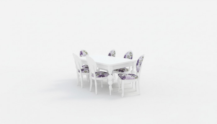 Dining table 6x chairs dining group dining room set classical table 7-piece set chair new