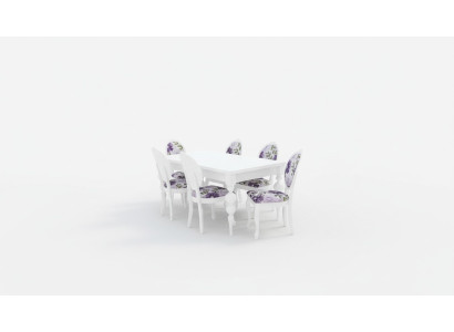 Dining table 6x chairs dining group dining room set classical table 7-piece set chair new
