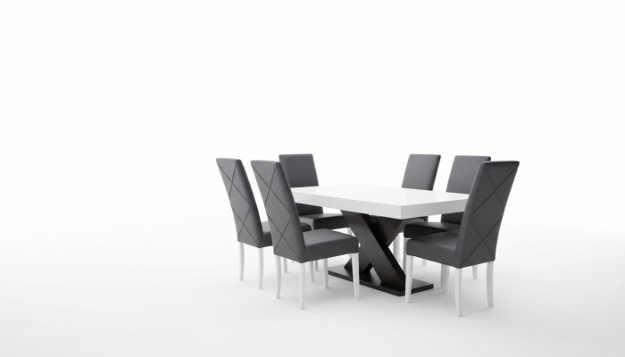 Dining room set display cabinet dining table 6x chair suite table group 7-piece set modern