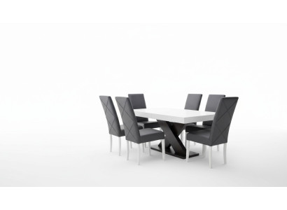 Dining room set display cabinet dining table 6x chair suite table group 7-piece set modern