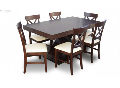 Dining room table design sideboard set suite 7-piece set modern furniture armchairs