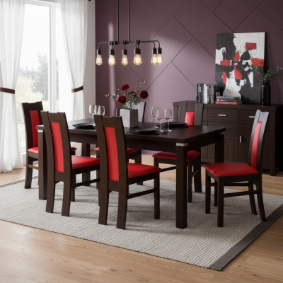 Armchair Style Furniture Dining Room Suite Chair Group Table 7-piece Set Sets New