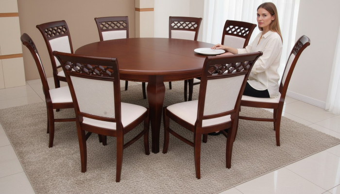 Dining Room Table Set Dining Table Wood Furniture 8 Chairs Set 9 pieces