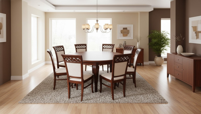 Dining Room Table Set Dining Table Wood Furniture 8 Chairs Set 9 pieces