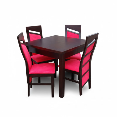 Design armchairs dining table + 4 chairs set suite room group 5-piece tables