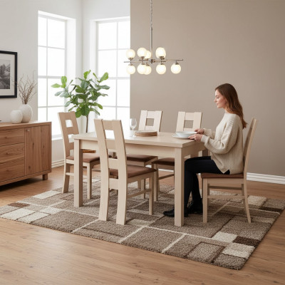 Dining sets, designer dining room set, suite chair table, 4 chairs, 5-piece group.