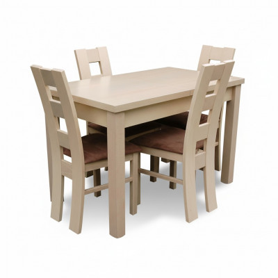 Dining sets, designer dining room set, suite chair table, 4 chairs, 5-piece group.