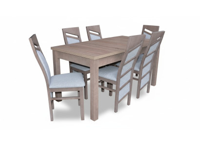 Dining Table Set 6x Chairs Backrest Chair Suite Tables Dining Room Group 7-piece Wood