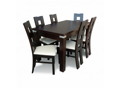 Dining Set Dining Table 6 x Chair Set Suite Table Dining Group 7 pcs. Tables New