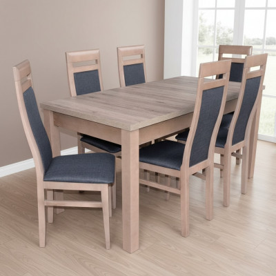 Rectangular dining room table with 6 chairs chair set wood tables dining set 7-piece