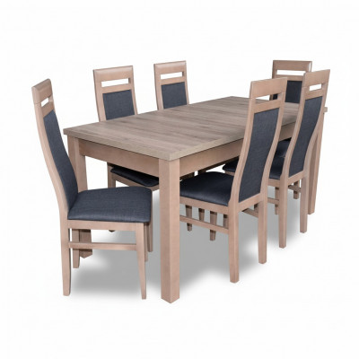 Rectangular dining room table with 6 chairs chair set wood tables dining set 7-piece
