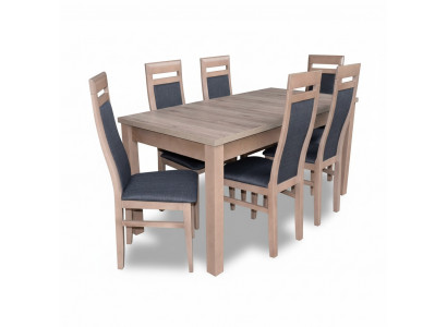 Rectangular dining room table with 6 chairs chair set wood tables dining set 7-piece