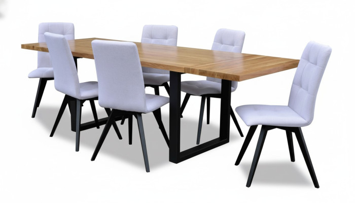 Complete set dining table + 6 chairs set dining room wood tables dining group table 7-piece set