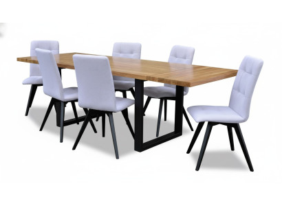 Complete set dining table + 6 chairs set dining room wood tables dining group table 7-piece set