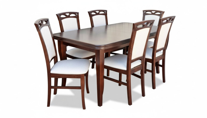 Classic Table Dining Table Dining Room Wood Set 6x Chair Set Chairs Backrest 7pcs