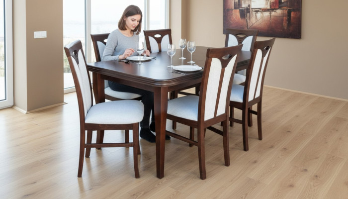 Classic Dining Room Furniture Dining Set Armchair Table Group 7-Piece Set Modern