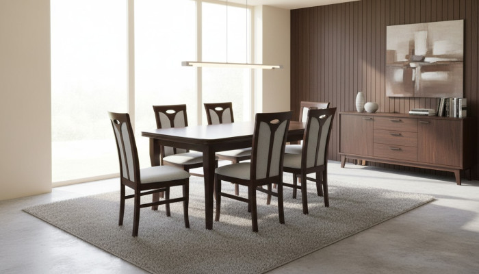 Classic Dining Room Furniture Dining Set Armchair Table Group 7-Piece Set Modern