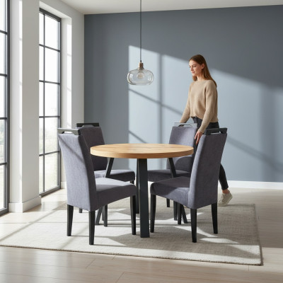 Dining table 4 chairs dining room set dining group modern chairs table tables 5-piece set.
